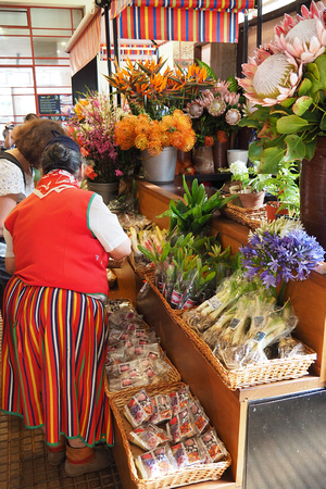 marché, fleurs, funchal