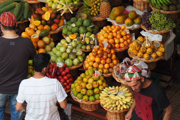 fruits, marché, funchal