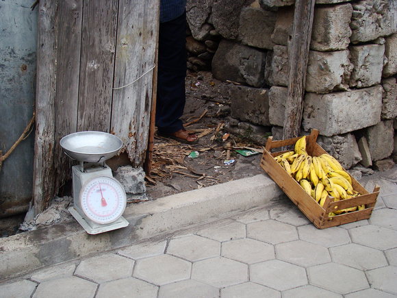 14 - Ribeira Grande - Le marchand de bananes